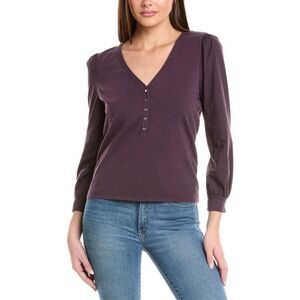 Nation Women's Size M GRAY Long Sleeve Button Front Blouse EUC